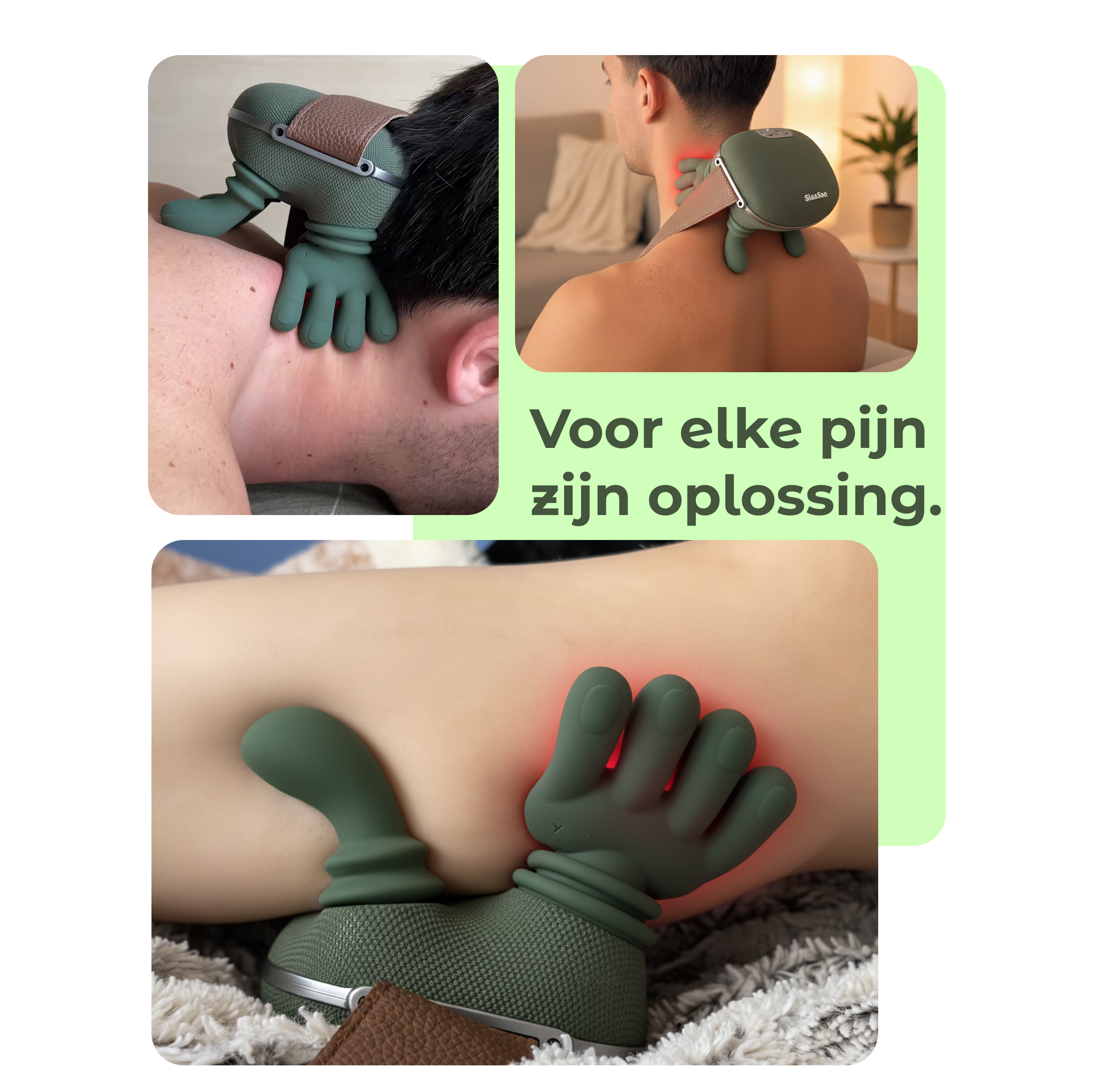 Siaasoo™ – Intelligente Shiatsu Massager met Ergonomische Vingertechnologie